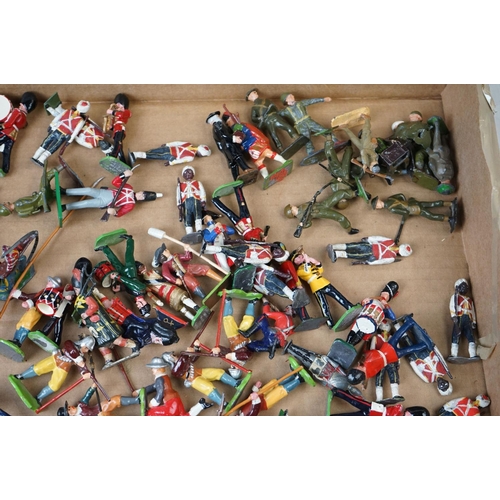 1343 - Collection of various metal military figures to include Blue Boy, Britains, unmarked etc