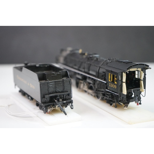 135 - Boxed Key Imports HO gauge C & O 2-6-6-2 Mallet H6 1300 Class w/12RC Tender Bench Mark Super Classic... 