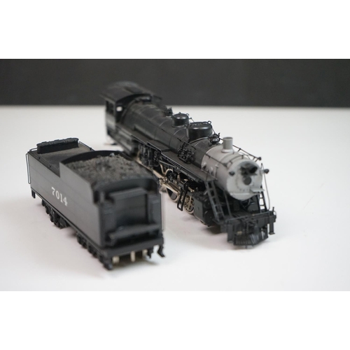 14 - Boxed Overland Models Inc HO gauge CB&Q B-1A 4-8-2 Burlington Route brass locomotive & tender made b... 