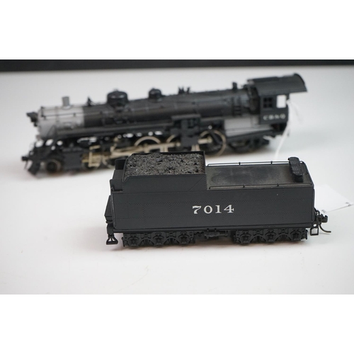 14 - Boxed Overland Models Inc HO gauge CB&Q B-1A 4-8-2 Burlington Route brass locomotive & tender made b... 