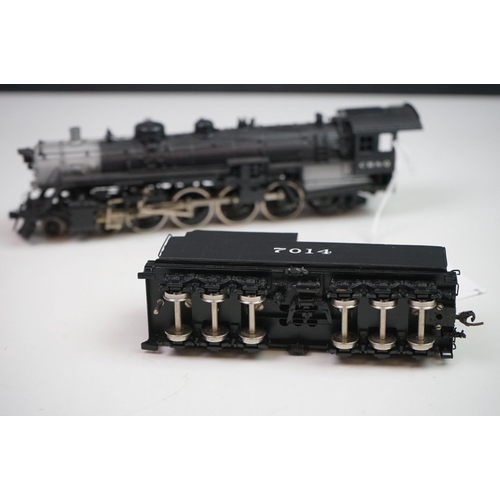 14 - Boxed Overland Models Inc HO gauge CB&Q B-1A 4-8-2 Burlington Route brass locomotive & tender made b... 