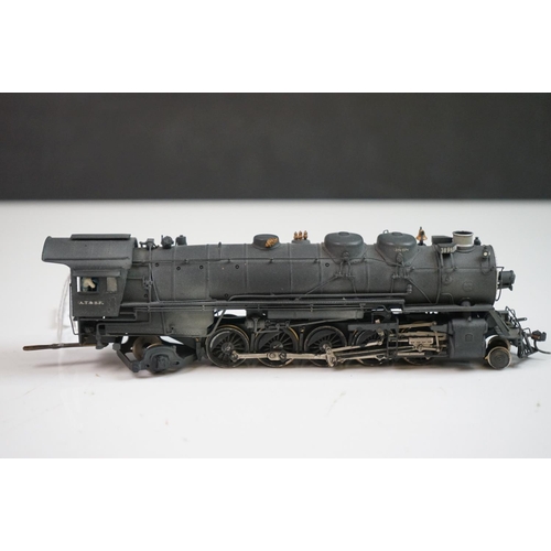 140 - Boxed United Scale Models HO gauge Santa Fe 2-10-2 brass locomotive & tender exclusively for Pacific... 