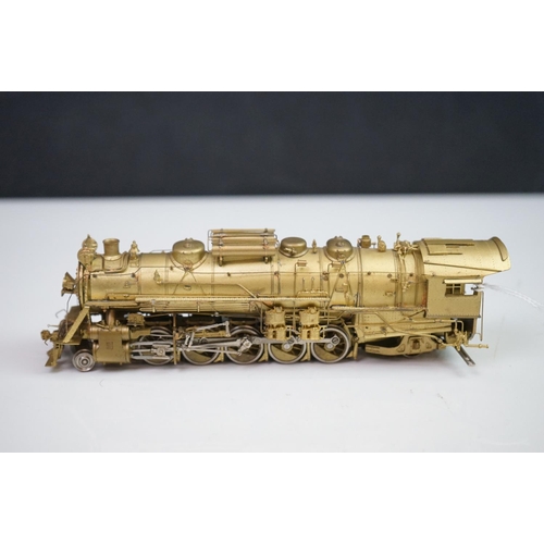 144 - Boxed Key Imports HO gauge DM & IR 2-10-2 Santa Fe brass locomotive & tender, by Samhongsa (Korea), ... 