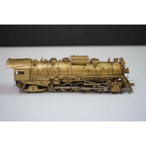 144 - Boxed Key Imports HO gauge DM & IR 2-10-2 Santa Fe brass locomotive & tender, by Samhongsa (Korea), ... 