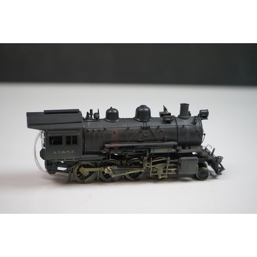 157 - Boxed United Scale Models HO gauge Santa Fe 2-8-0 brass locomotive & tender exclusively for Pacific ... 