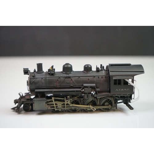 157 - Boxed United Scale Models HO gauge Santa Fe 2-8-0 brass locomotive & tender exclusively for Pacific ... 