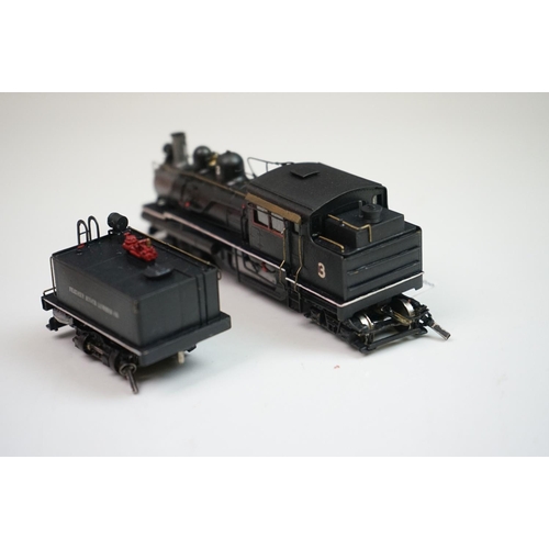 16 - Boxed Key Imports Feather River Shay no 3 brass locomotive & tender made by Samhongsa (Korea), paint... 