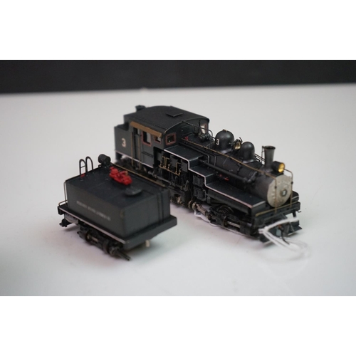 16 - Boxed Key Imports Feather River Shay no 3 brass locomotive & tender made by Samhongsa (Korea), paint... 