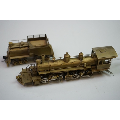 165 - Boxed Sunset Models HO gauge Casper South Fork and Eastern Sampson #7 2-6-6-2 brass locomotive & ten... 