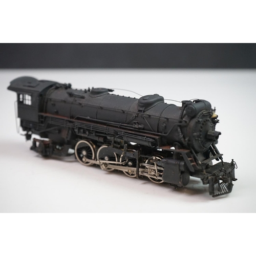 169 - Boxed Pacific Fast Mail (PFM) HO gauge Southern Railroad Ms-4 2-8-2 w/Elesco FWH brass locomotive & ... 