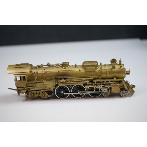 171 - Boxed Key imports HO gauge Santa Fe 3450 4-6-4 MOST MOD brass locomotive & tender made in Korea by S... 