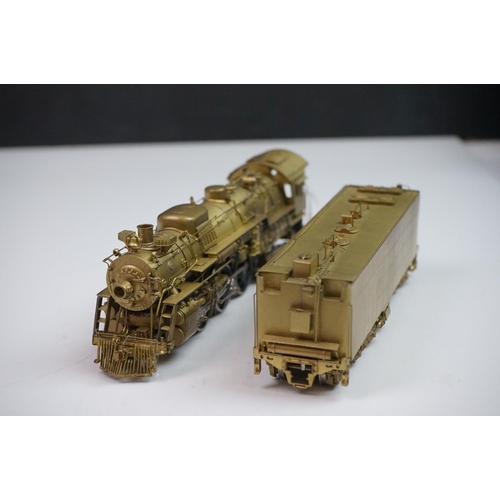 171 - Boxed Key imports HO gauge Santa Fe 3450 4-6-4 MOST MOD brass locomotive & tender made in Korea by S... 