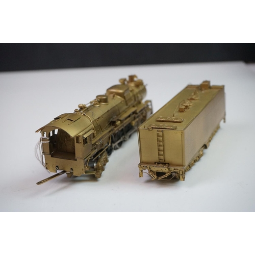 171 - Boxed Key imports HO gauge Santa Fe 3450 4-6-4 MOST MOD brass locomotive & tender made in Korea by S... 