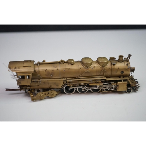 177 - Boxed United Scale Models HO gauge Santa Fe 2-8-4 brass locomotive exclusively for Pacific Fast Mail... 