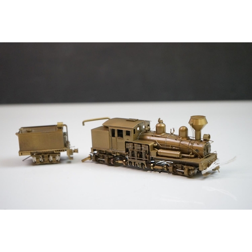 184 - Boxed United Scale Models HO gauge Cherry River Shay 3 Truck Logging brass locomotive & tender exclu... 