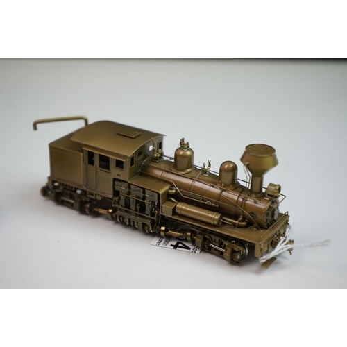 184 - Boxed United Scale Models HO gauge Cherry River Shay 3 Truck Logging brass locomotive & tender exclu... 