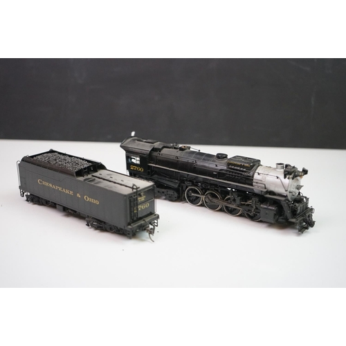 185 - Boxed United Scale Models HO gauge New Hi Grade C&O 2-8-4 brass locomotive & tender exclusively for ... 