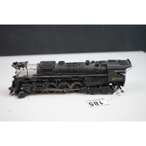 185 - Boxed United Scale Models HO gauge New Hi Grade C&O 2-8-4 brass locomotive & tender exclusively for ... 