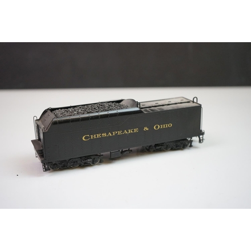 185 - Boxed United Scale Models HO gauge New Hi Grade C&O 2-8-4 brass locomotive & tender exclusively for ... 