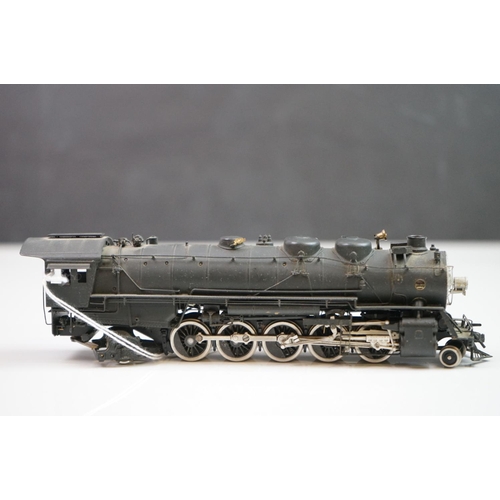 188 - Boxed United Scale Models HO gauge Santa Fe 2-10-2 brass locomotive & tender exclusively for Pacific... 