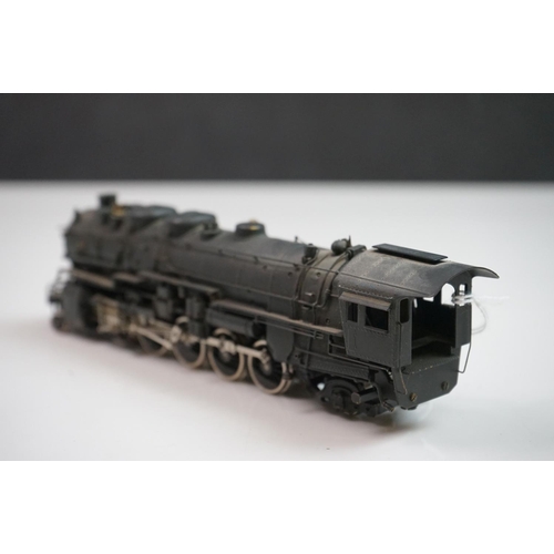 188 - Boxed United Scale Models HO gauge Santa Fe 2-10-2 brass locomotive & tender exclusively for Pacific... 