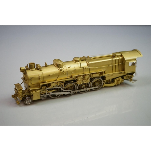 192 - Boxed Sunset Models Inc HO gauge Prestige Series PRR 4-8-2 M-1A brass locomotive & tender (Korea), u... 