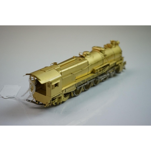 192 - Boxed Sunset Models Inc HO gauge Prestige Series PRR 4-8-2 M-1A brass locomotive & tender (Korea), u... 