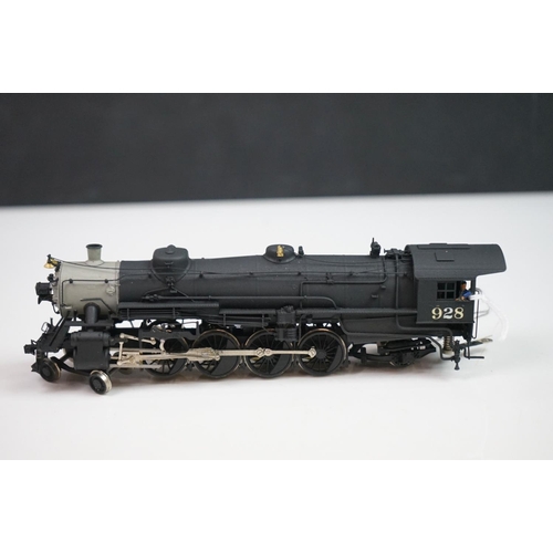 193 - Boxed Sunset Models Inc HO gauge USAR Light 4-8-2 brass locomotive & tender (Korea), painted, appear... 