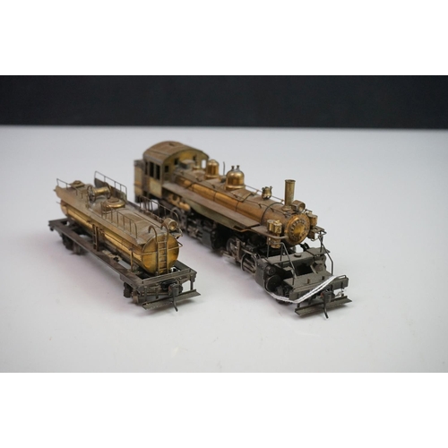 194 - Boxed Northwest Short Line HO gauge No 11 2-6-6-2 Mallet brass locomotive & tender, unpainted, appea... 