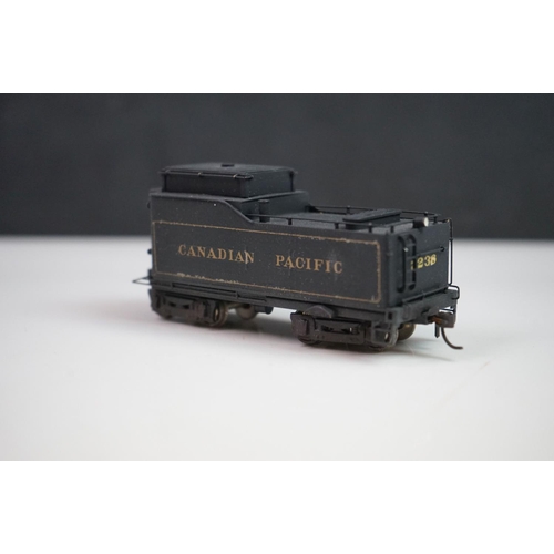 199 - Boxed United Scale Models HO gauge CPR 4-6-2 Canadian Pacific Rail brass locomotive & tender, made i... 