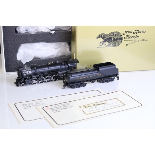 2 - Boxed Iron Horse Models Precision Scale Co HO gauge Cheaspeake & Ohio K-2 2-8-2 locomotive 
& tender... 