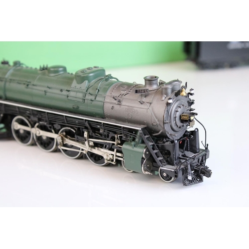 20 - Boxed Overland Models Inc HO gauge D&RGW 'M-68' 4-8-4 1802 locomotive & tender made by Ajin Precisio... 