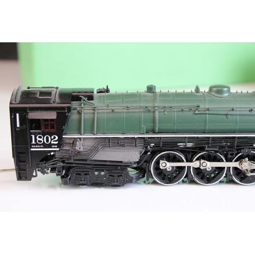 20 - Boxed Overland Models Inc HO gauge D&RGW 'M-68' 4-8-4 1802 locomotive & tender made by Ajin Precisio... 