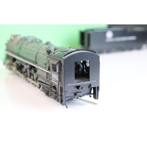 20 - Boxed Overland Models Inc HO gauge D&RGW 'M-68' 4-8-4 1802 locomotive & tender made by Ajin Precisio... 