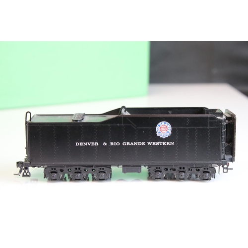 20 - Boxed Overland Models Inc HO gauge D&RGW 'M-68' 4-8-4 1802 locomotive & tender made by Ajin Precisio... 