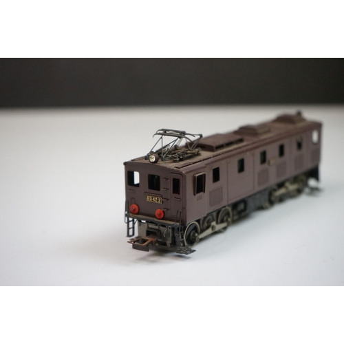 203 - Boxed Tenshodo HO gauge No 476 ED42 '2' brass locomotive (Japan), painted, appearing excellent, gd b... 