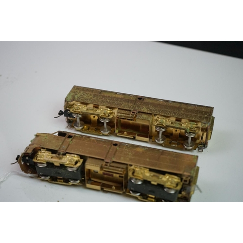 205 - Boxed Alco / KMT HO gauge FA-1 / FB-1 brass locomotive set, unpainted, appearing vg, inner packaging... 