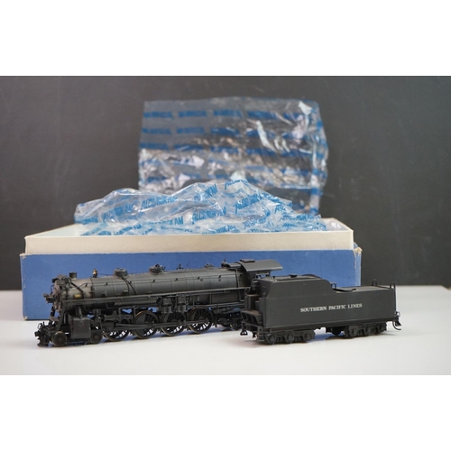 207 - Boxed Alco HO gauge Southern Pacific Lines 4389 4-8-2 ROK-AM brass locomotive & tender, painted, app... 