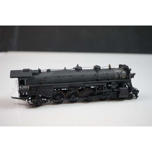 207 - Boxed Alco HO gauge Southern Pacific Lines 4389 4-8-2 ROK-AM brass locomotive & tender, painted, app... 