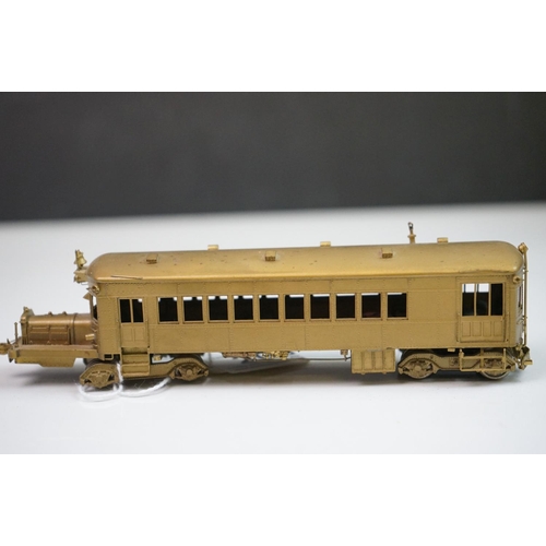 208 - Boxed Tenshodo WB--24.5 Railcar brass locomotive, NJ International box, unpainted, appearing vg with... 