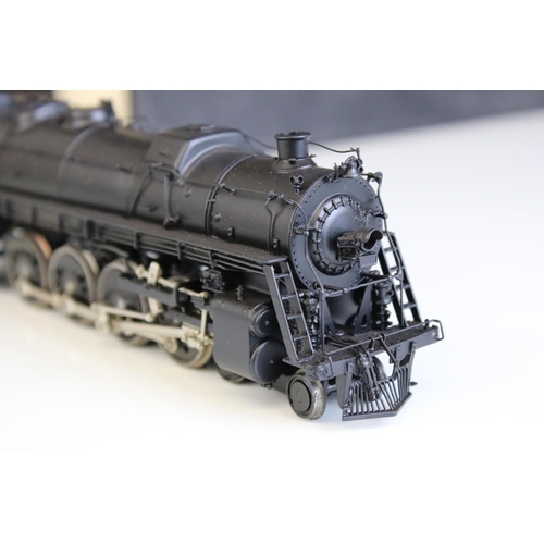 21 - Boxed Hallmark Models Inc HO gauge ICRR 4-8-2 brass locomotive & tender made by Dong Jin (Korea), fa... 