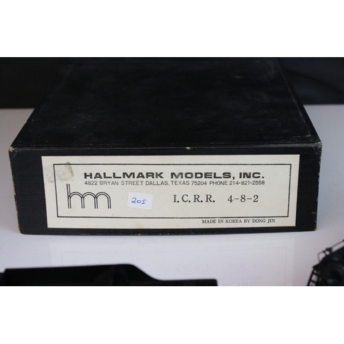 21 - Boxed Hallmark Models Inc HO gauge ICRR 4-8-2 brass locomotive & tender made by Dong Jin (Korea), fa... 