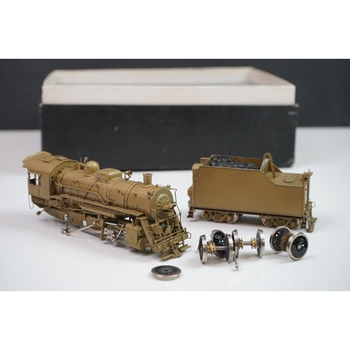 213 - Boxed Hallmark Models INC HO gauge ICRR 2-8-0 brass locomotive & tender, made in Korea by DongJin, m... 