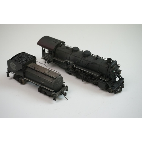 214 - Boxed Northwest Short Line HO gauge D&IR 2-8-2 (309) brass locomotive & tender, made in Japan, model... 