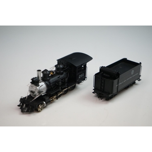 216 - Boxed Westside Model Company HO gauge D & RGW Class C-16 #278 Hon-3 2-8-0 brass locomotive & tender,... 