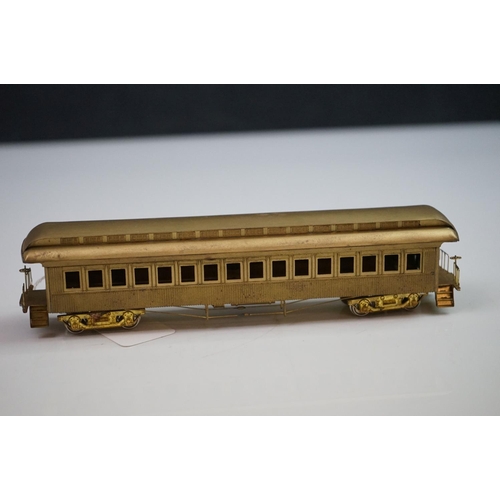 219 - Boxed Gem Models HO gauge MA&PA passenger Cars (three car brass set), unpainted, made in Japan, appe... 