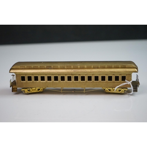 219 - Boxed Gem Models HO gauge MA&PA passenger Cars (three car brass set), unpainted, made in Japan, appe... 