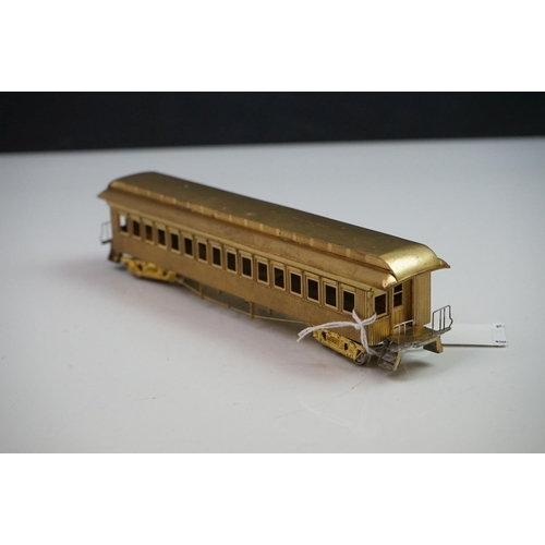 219 - Boxed Gem Models HO gauge MA&PA passenger Cars (three car brass set), unpainted, made in Japan, appe... 