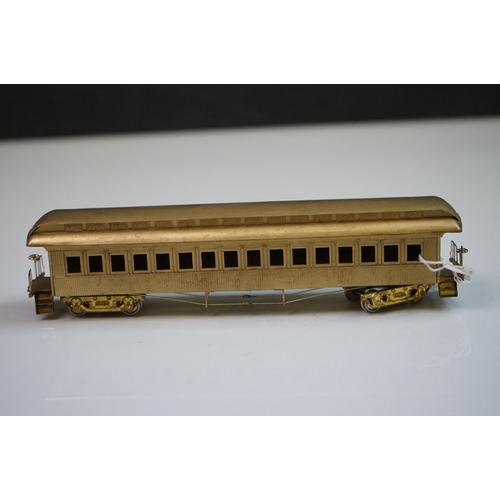 219 - Boxed Gem Models HO gauge MA&PA passenger Cars (three car brass set), unpainted, made in Japan, appe... 