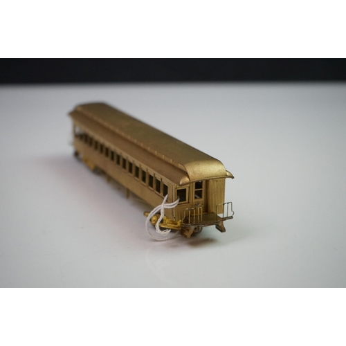 219 - Boxed Gem Models HO gauge MA&PA passenger Cars (three car brass set), unpainted, made in Japan, appe... 